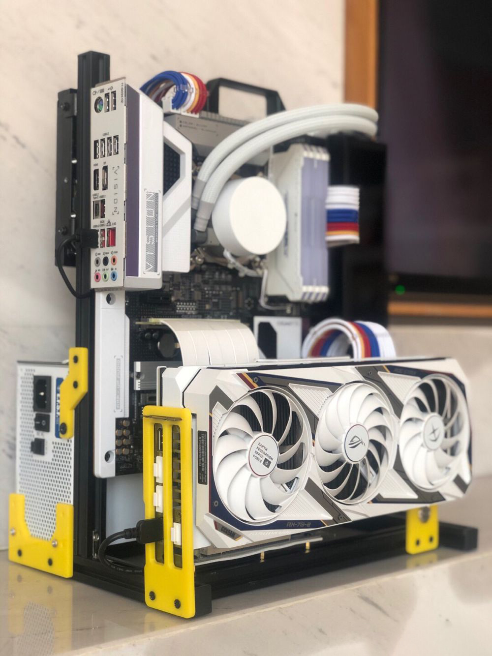 Aluminum Open Frame Test Bench Water Cooling - ATX EATX PC Test Bench Handle