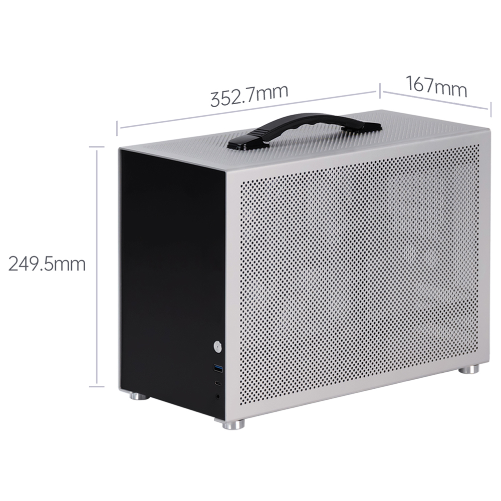 Portable Mini ITX PC Case Mode - Portable Aluminum Itx Case Carry Handle 评论和价格